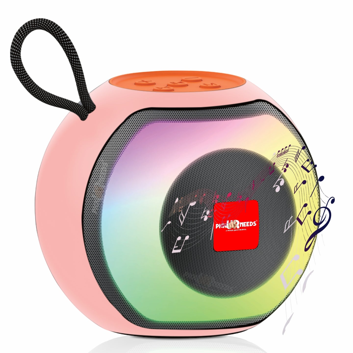 Pick Ur Needs Compact Rechargeable Wireless Thunder Sound 5W Bluetooth Speaker– Support FM/USB  (Black)